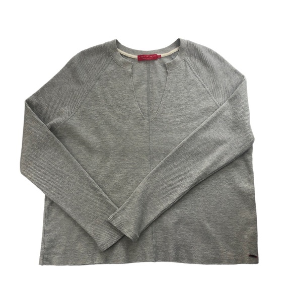 NWOT n:philanthropy Dree Heather Gray Waffle Top SMALL - Picture 3 of 10